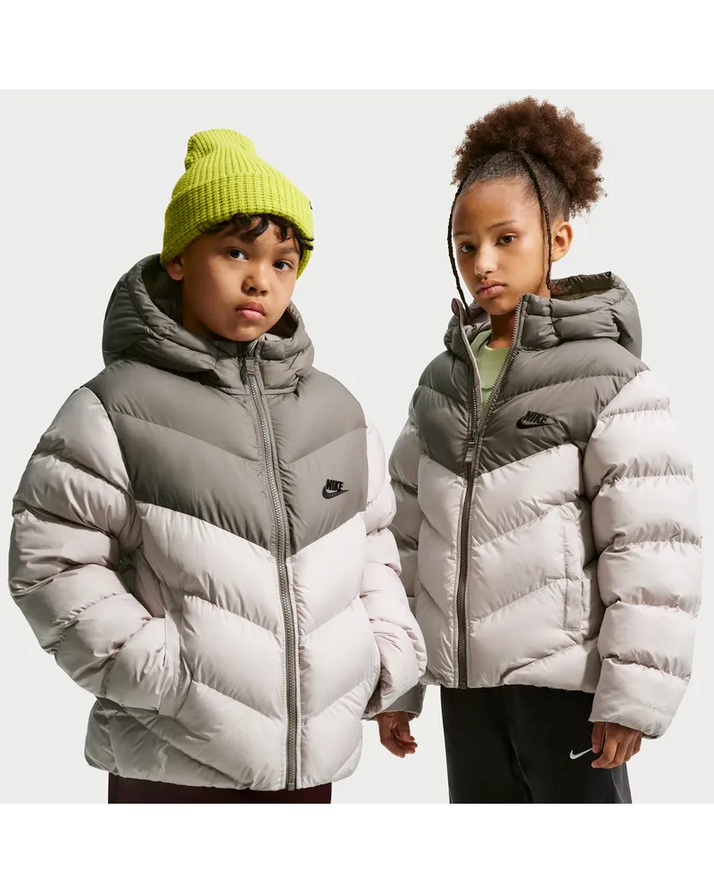 Nike All Day Play Therma-FIT-Puffer-Jacke mit weiter Passform (ältere Kinder) - Braun Braun