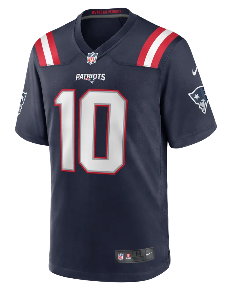Nike NFL New England Patriots (Mac Jones) American Football-Spieltrikot für Herren - Blau Blau
