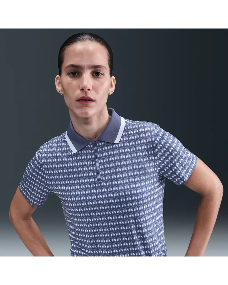 Nike Tour kurzärmliges Golf-Poloshirt mit Print und Dri-FIT-Technologie (Damen) - Lila Lila