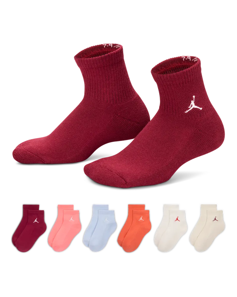 Jordan Essentials für jeden Tag Knöchelsocken für ältere Kinder (6 Paar) - Pink Pink
