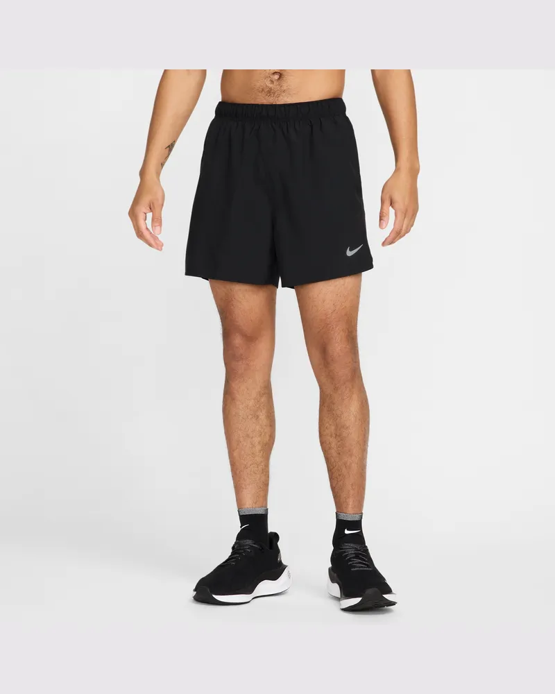 Nike Challenger vielseitige 2-in-1-Shorts mit Dri-FIT-Technologie (Herren, ca. 13 cm) - Schwarz Schwarz