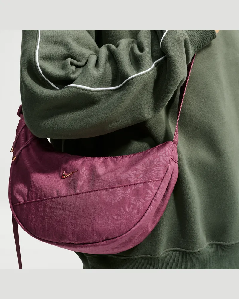 Nike Aura Floral Crescent Crossbody-Tasche (4 l) - Rot Rot