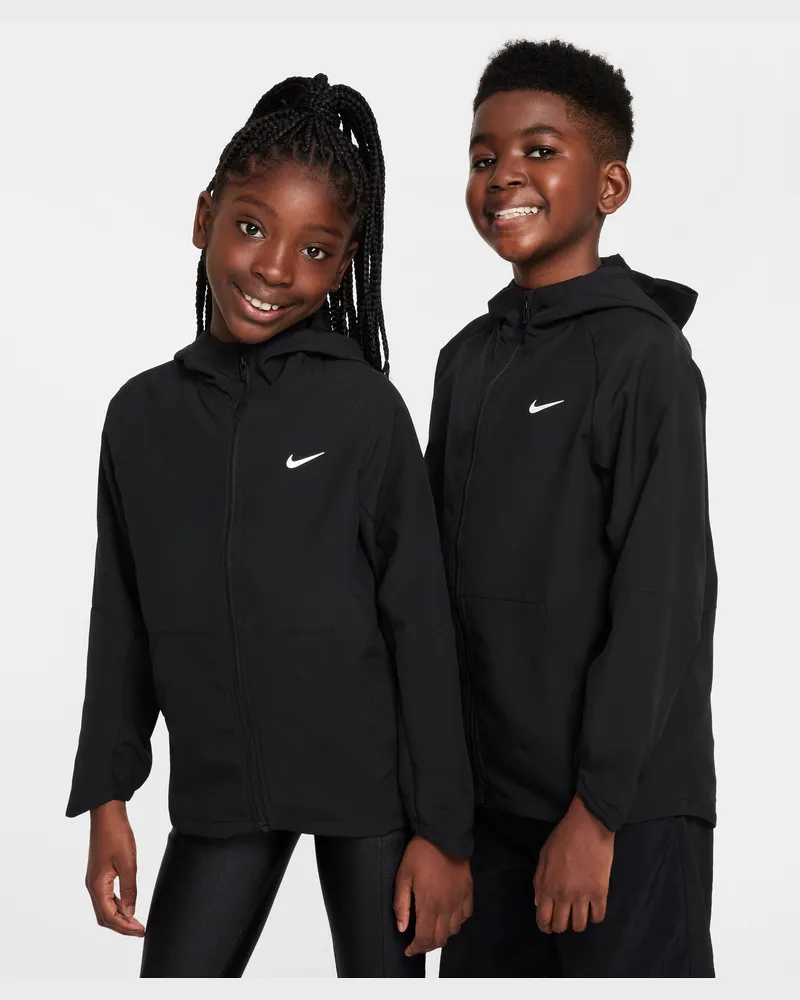 Nike Dri-FIT UV Trainingsjacke (ältere Kinder) - Schwarz Schwarz