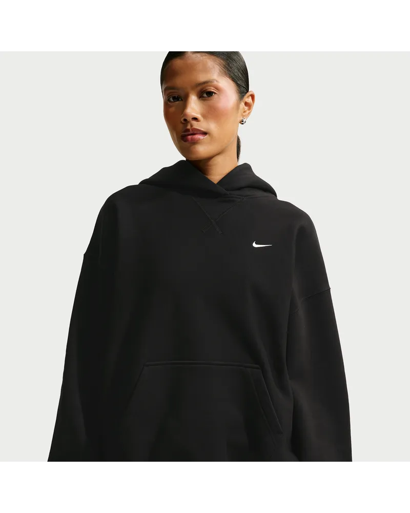 Nike Studio Fleece Heavyweight Oversize-Kapuzenpullover (Damen) - Schwarz Schwarz