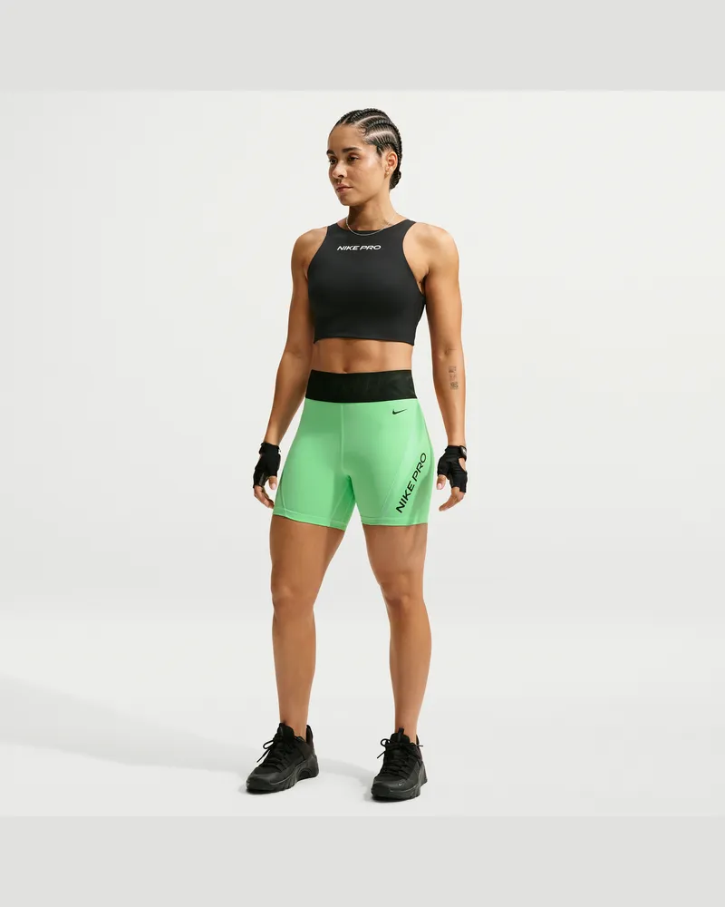 Nike Pro Sculpt Dri-FIT-Shorts mit hohem Bund (Damen, ca. 12,5 cm) - Grün Grün