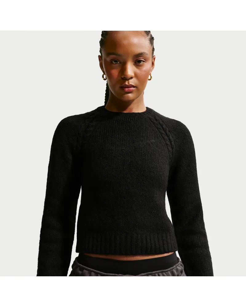 Nike Chill Knit schmal geschnittenes Longsleeve (Damen) - Schwarz Schwarz