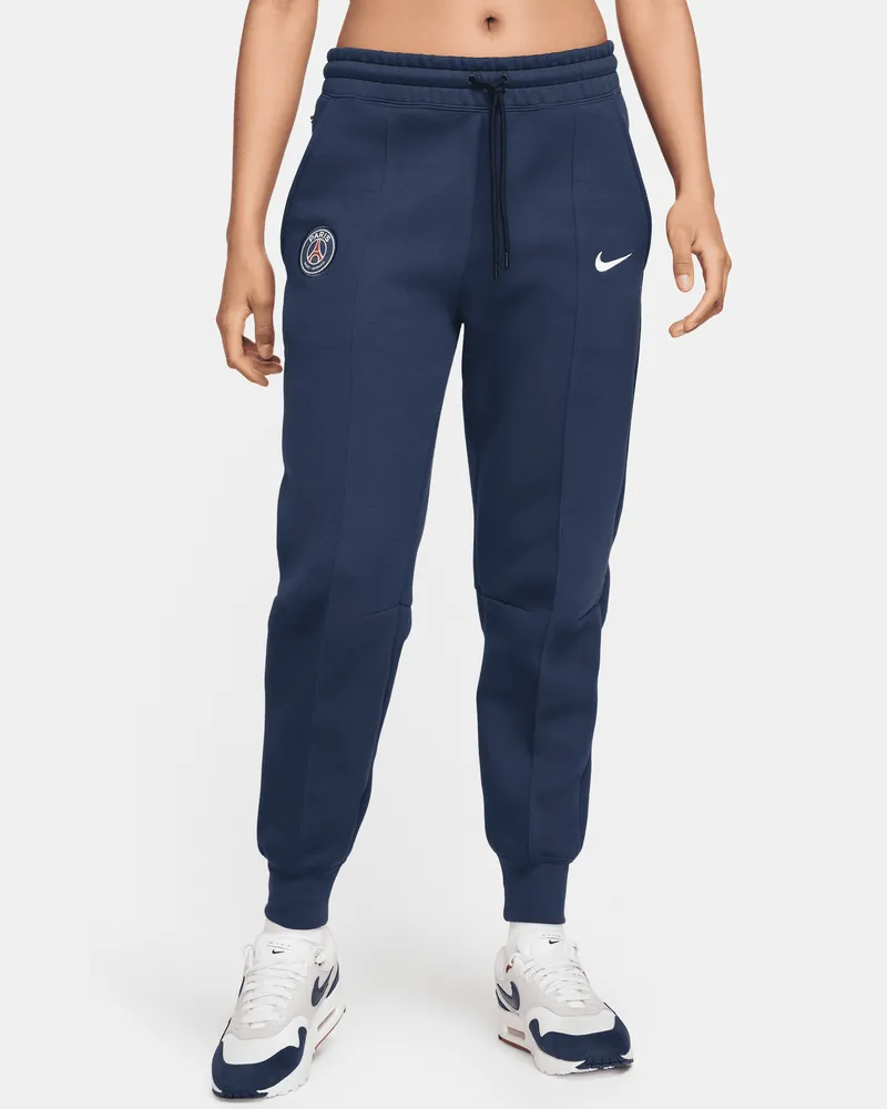 Nike Paris Saint-Germain Tech Fleece  Fußball-Jogger mit mittelhohem Bund (Damen) - Blau Blau