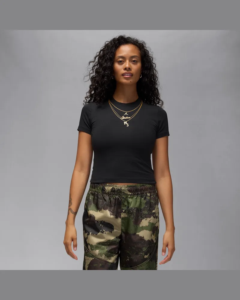 Jordan Flight Damen-T-Shirt mit Grafik - Schwarz Schwarz