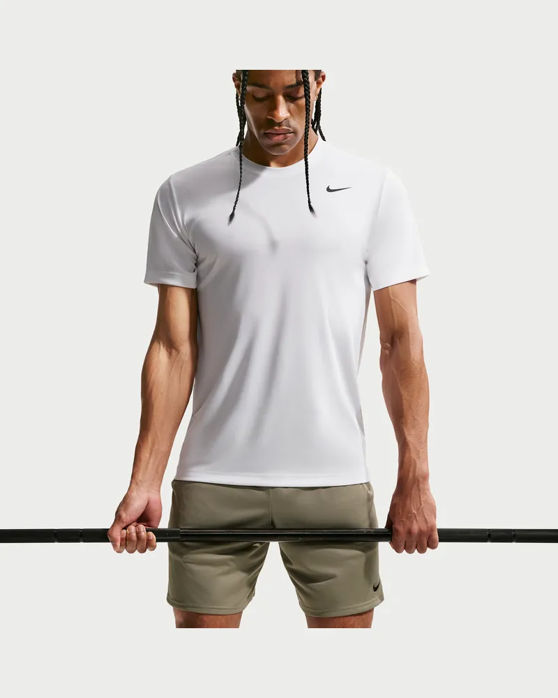 Nike Dri-FIT Trainings-T-Shirt (Herren) - Weiß Weiß