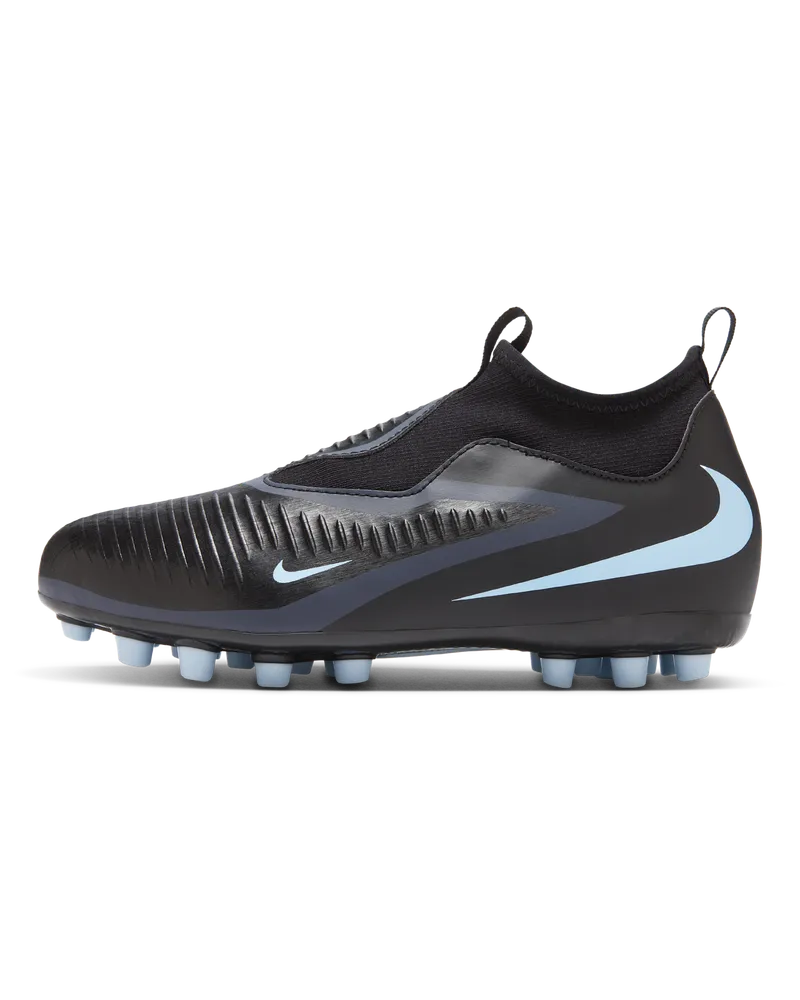 Nike Jr. Phantom 6 High Academy Fußballschuh für Kunstrasen für ältere Kinder - Schwarz Schwarz