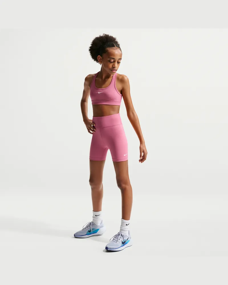 Nike One Bike Shorts mit Dri-FIT-Technologie (ca. 13 cm) (ältere Kinder) (Mädchen) - Pink Pink