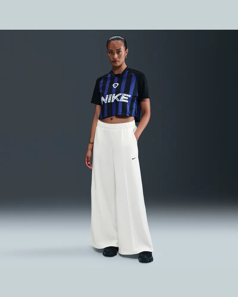 Nike Sportswear Trainingshose mit mittelhohem Bund und weitem Bein (Damen) - Weiß Weiß