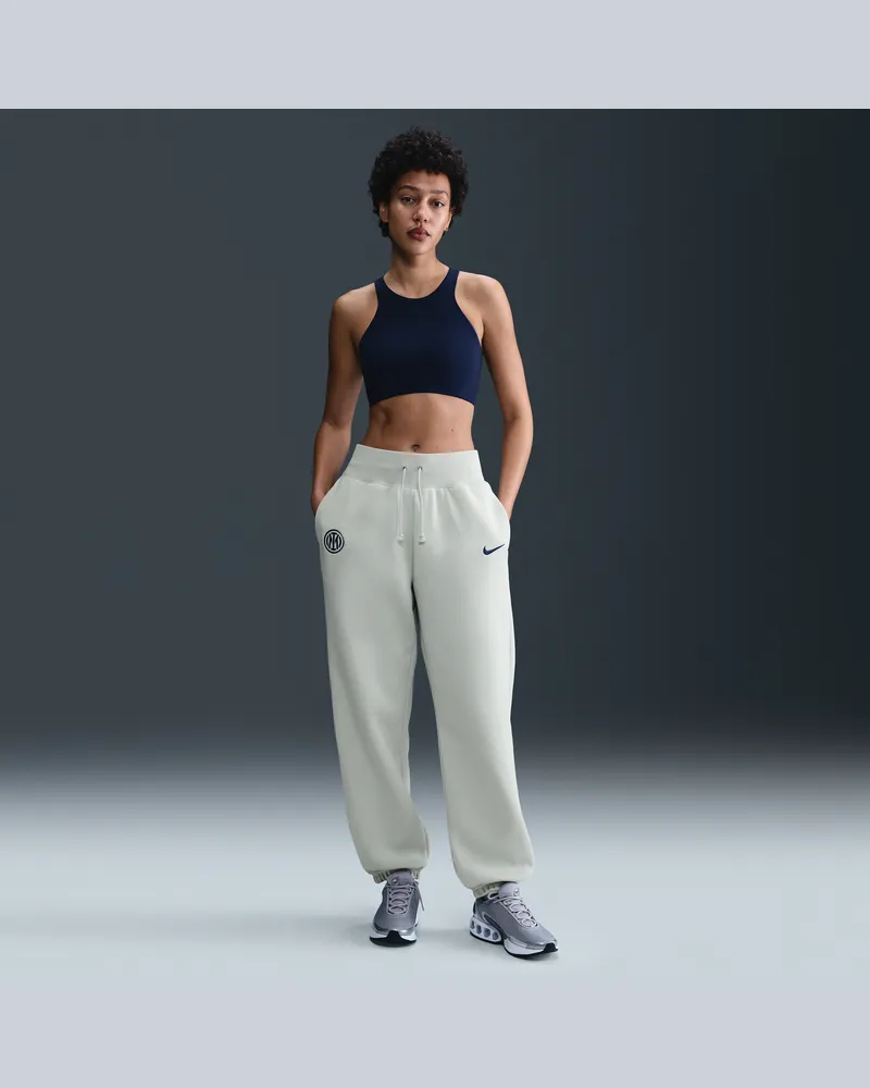 Nike Inter Mailand Phoenix Fleece  Football Oversize-Hose mit hohem Bund (Damen) - Grau Grau