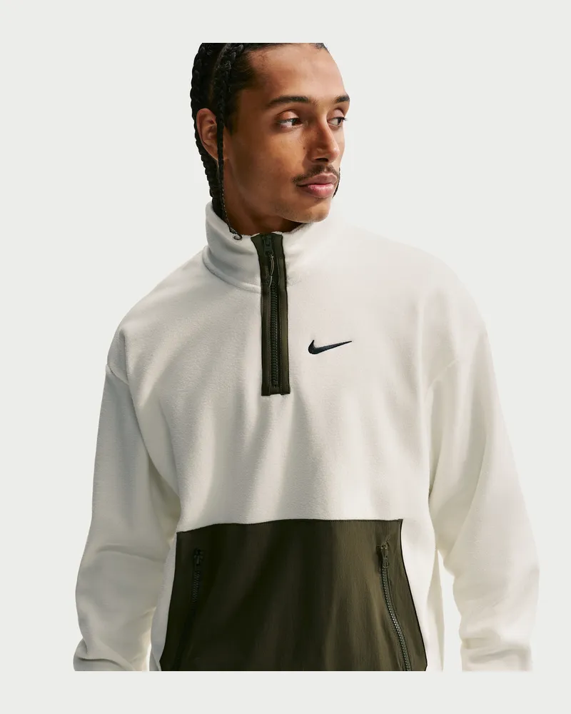 Nike Polar-Fleece-Oberteil (Herren) - Weiß Weiß
