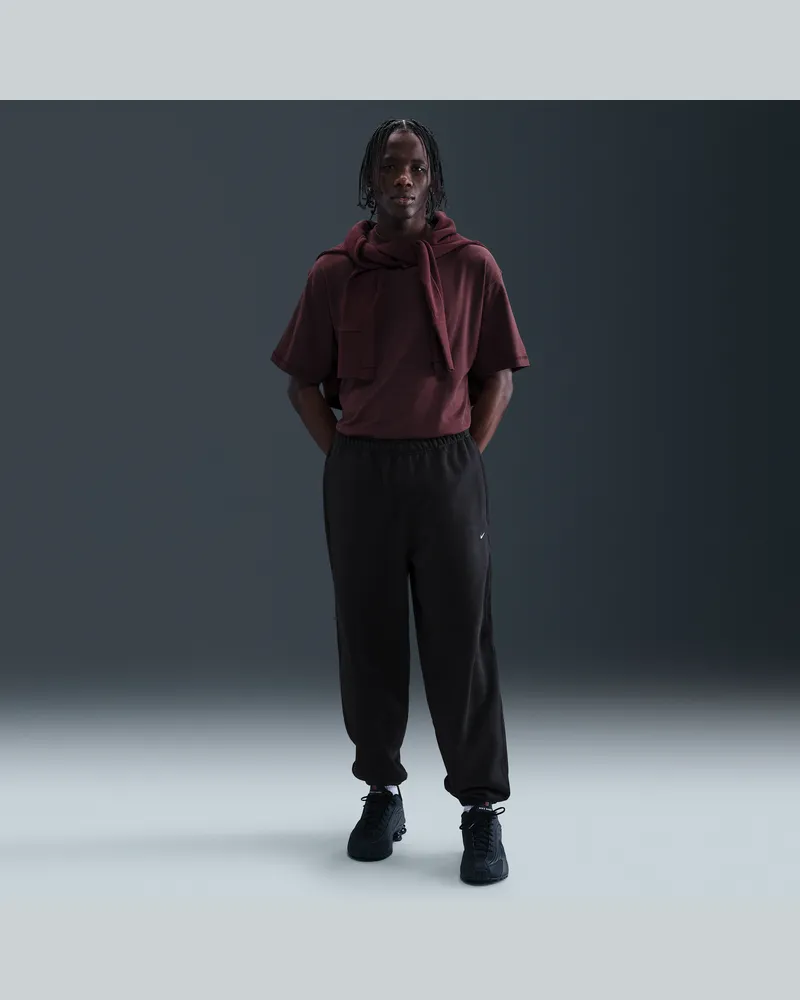 Nike Solo Swoosh Fleece-Hose mit Bündchen (Herren) - Schwarz Schwarz