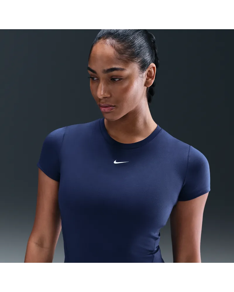 Nike One Kurzarm-Oberteil für Damen - Blau Blau