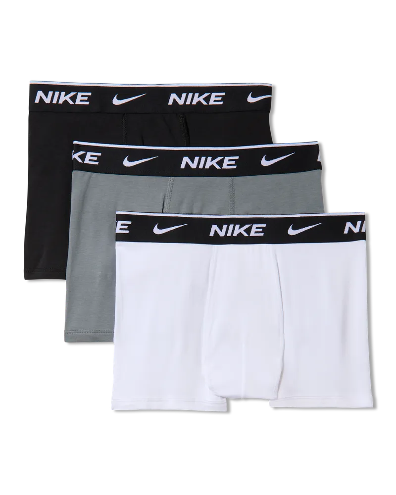 Nike Dri-FIT Everyday Solid Boxershorts aus Baumwolle (ältere Kinder, 3er-Pack) - Schwarz Schwarz