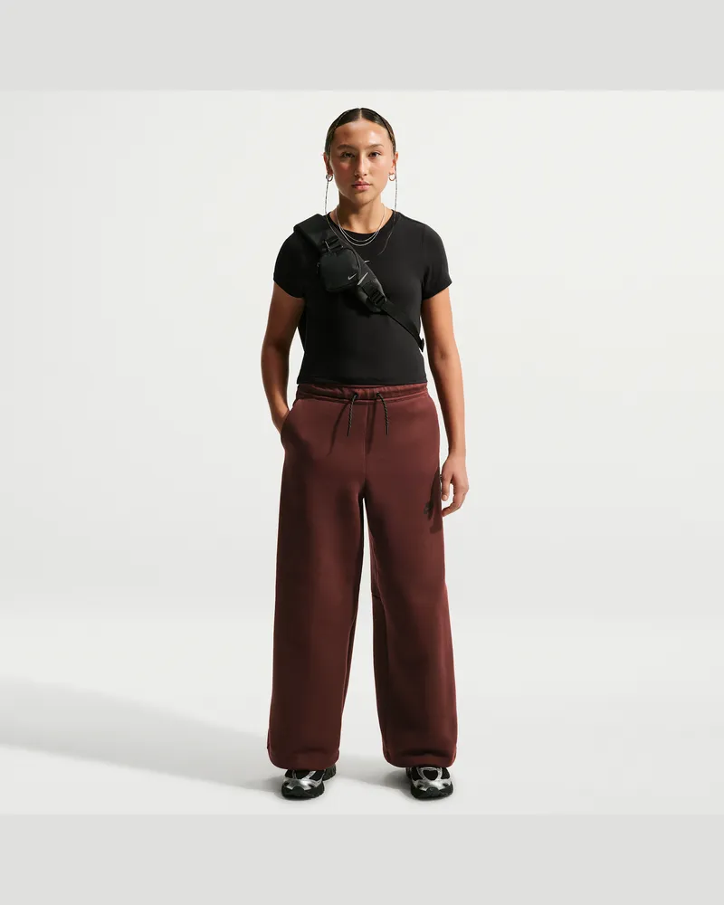 Nike Tech Fleece-Hose mit weitem Bein (ältere Kinder, Mädchen) - Lila Lila