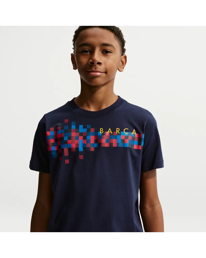 Nike FC Barcelona  Fußball-T-Shirt (ältere Kinder) - Blau Blau
