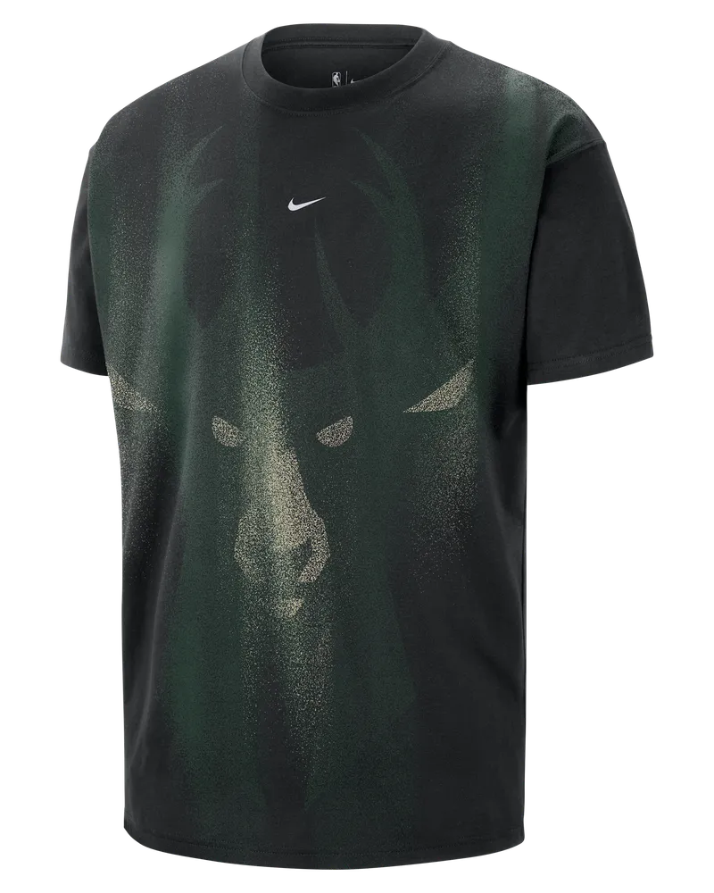Nike Milwaukee Bucks Basketball-T-Shirt (Herren) - Schwarz Schwarz