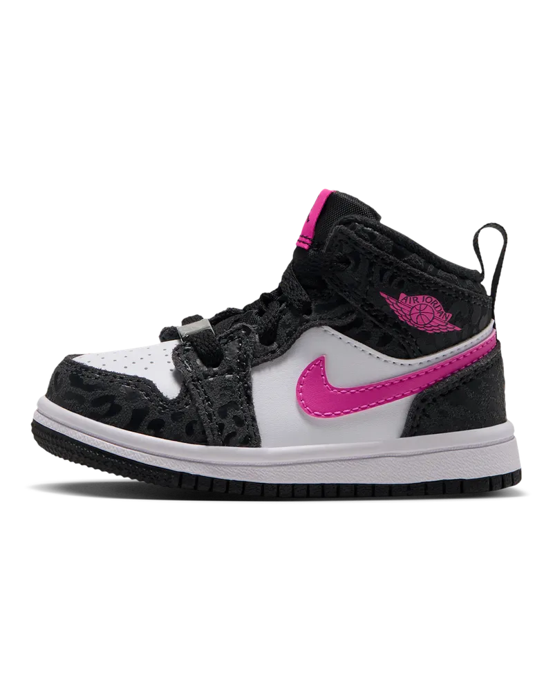 Jordan 1 Mid SE Schuh (Babys/Kleinkinder) - Schwarz Schwarz