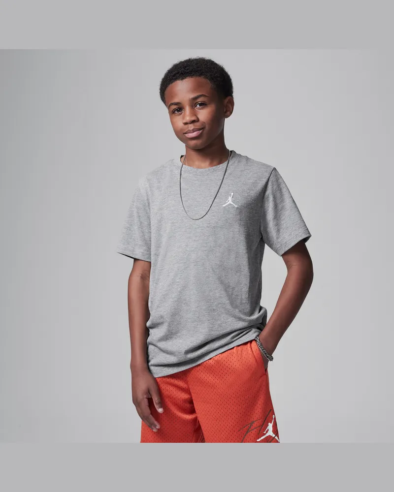 Jordan T-Shirt mit Jumpman Air-Stickerei (ältere Kinder) - Grau Grau