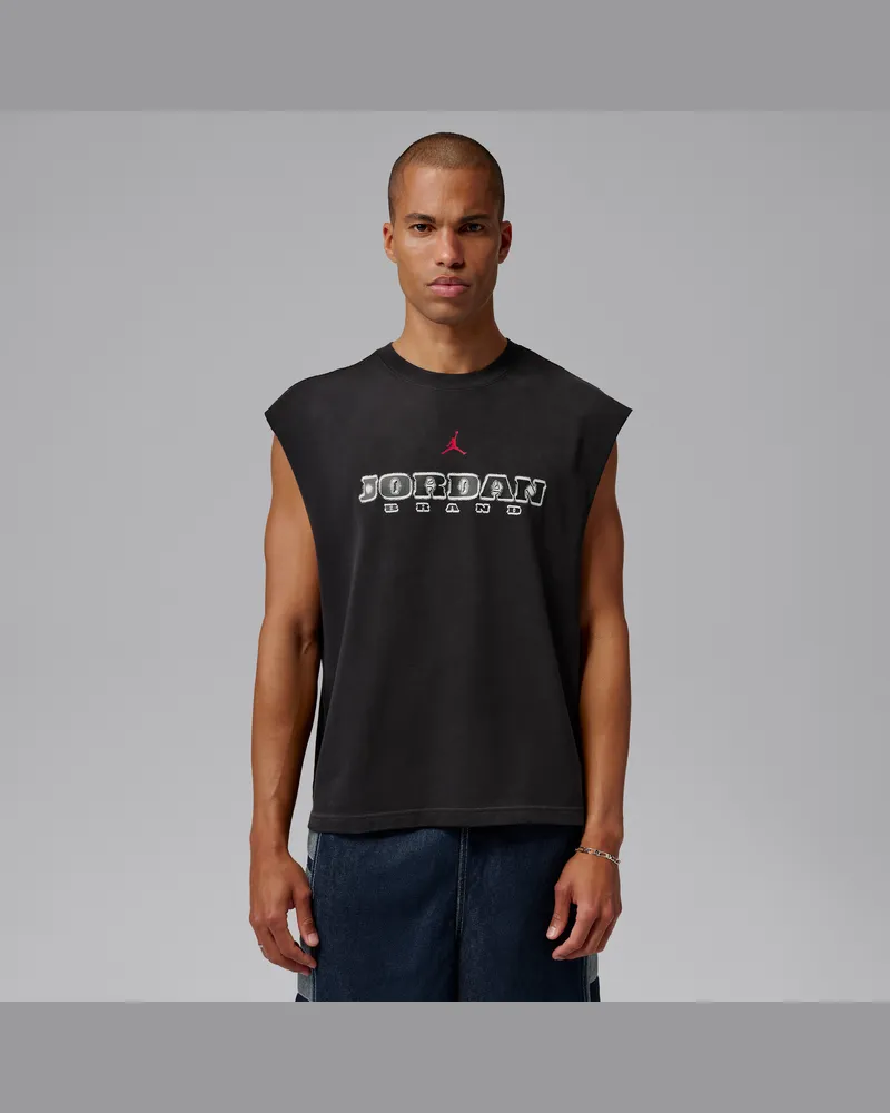 Jordan Brooklyn Ärmelloses Muskel-Oberteil (Herren) - Schwarz Schwarz