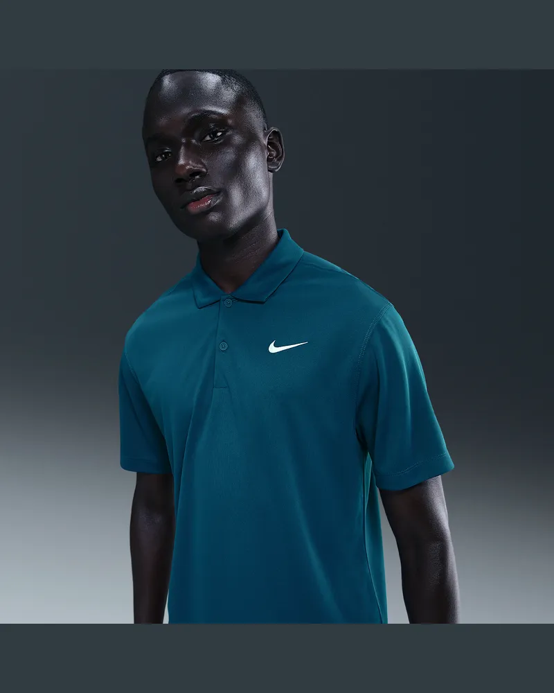 Nike Court Dri-FIT Tennis-Poloshirt für Herren - Blau Blau