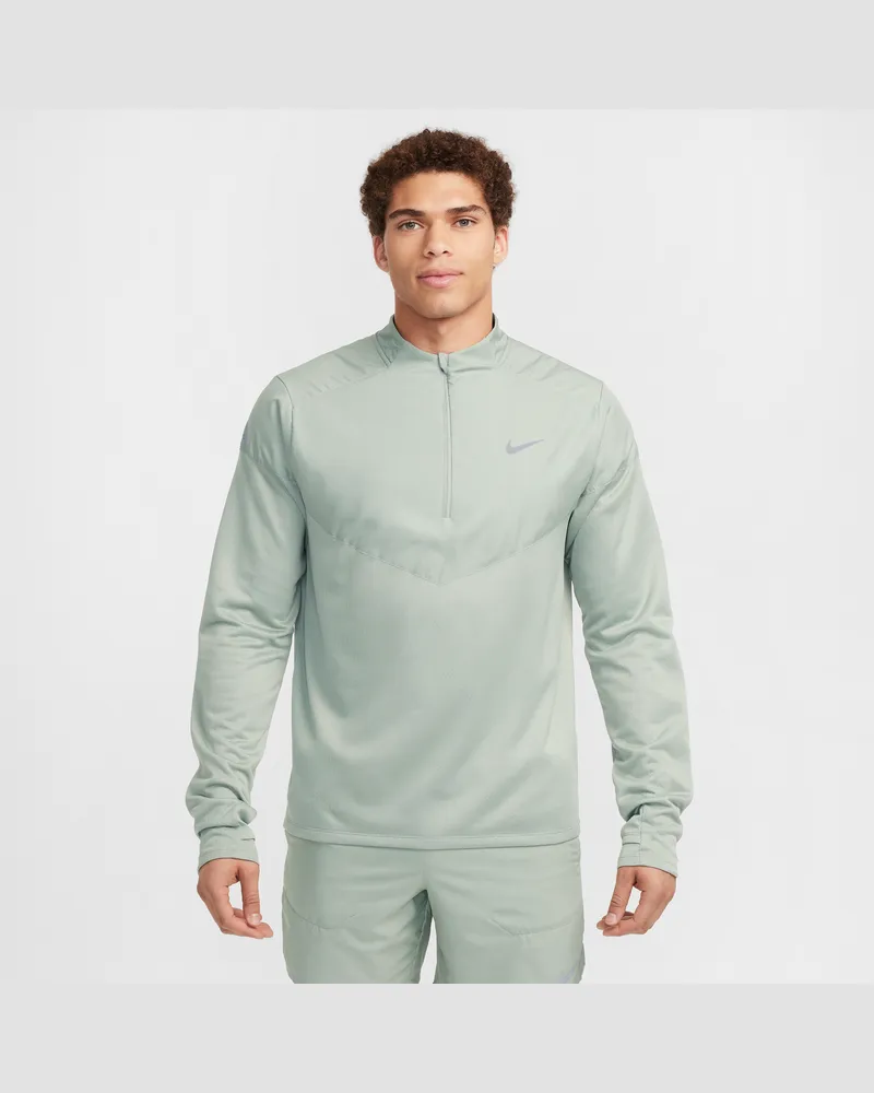 Nike Sphere wasserabweisendes Therma-FIT Laufoberteil mit Halbreißverschluss (Herren) - Grün Grün