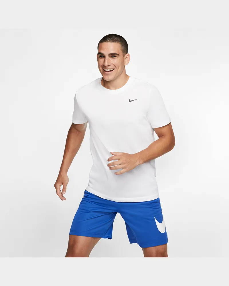 Nike Dri-FIT Fitness-T-Shirt für Herren - Weiß Weiß