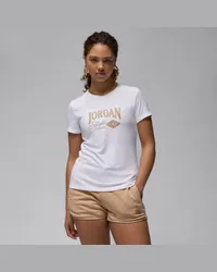 Nike Jordan T-Shirt mit schmaler Passform und Grafik für Damen - Weiß Weiß