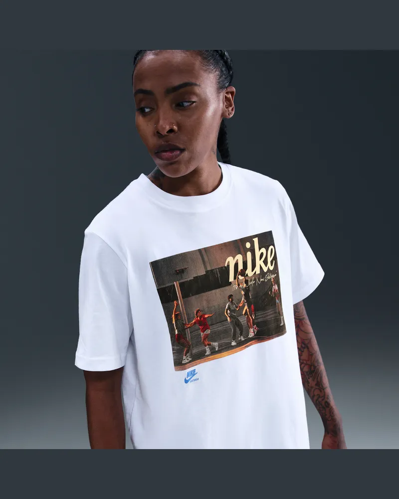 Nike Damen-Basketball-T-Shirt - Weiß Weiß