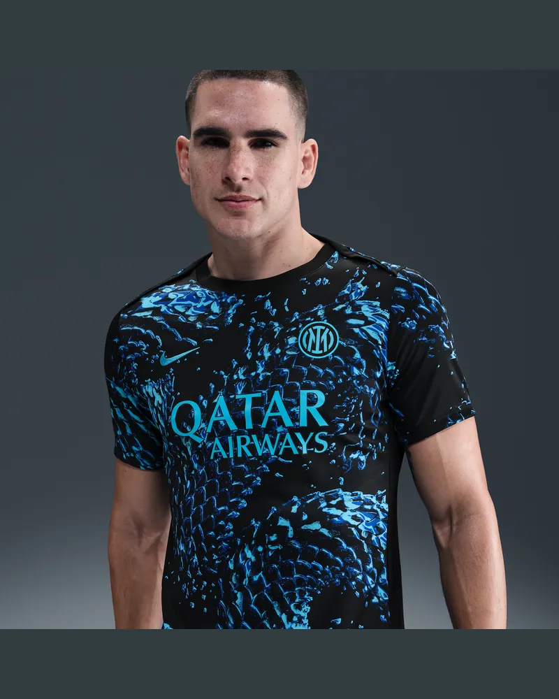 Nike Inter Mailand Academy Pro  Dri-FIT kurzärmeliges Pre-Match-Fußballoberteil (Herren) - Blau Blau