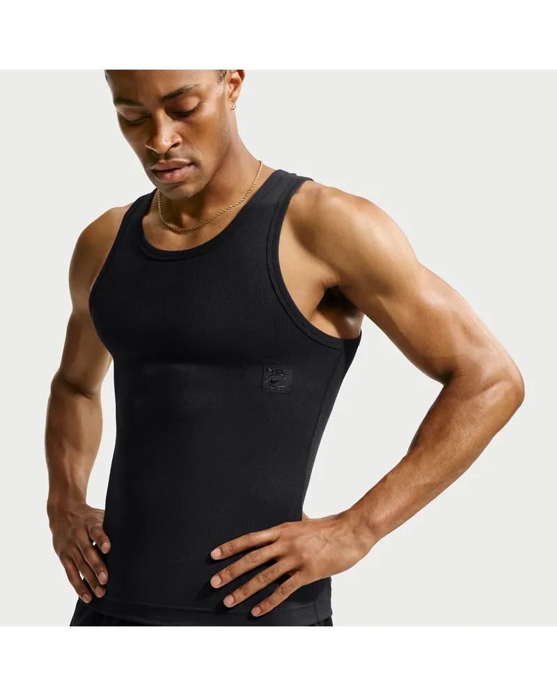 Nike N.A.C. Dri-FIT Tanktop aus Rippmaterial (Herren) - Schwarz Schwarz