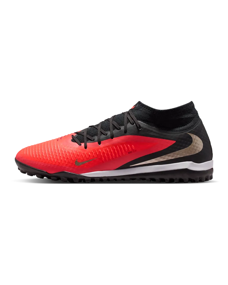 Nike Phantom 6 High Academy Fußballschuh für Turf - Rot Rot