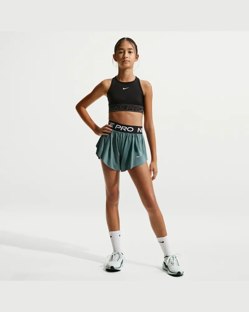 Nike Pro Dri-FIT 2-in-1-Shorts (ältere Kinder, Mädchen) - Grau Grau
