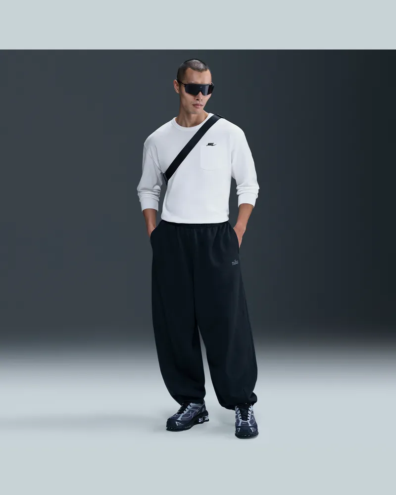 Nike Club Oversize-Fleece-Hose mit Bündchen (Herren) - Schwarz Schwarz