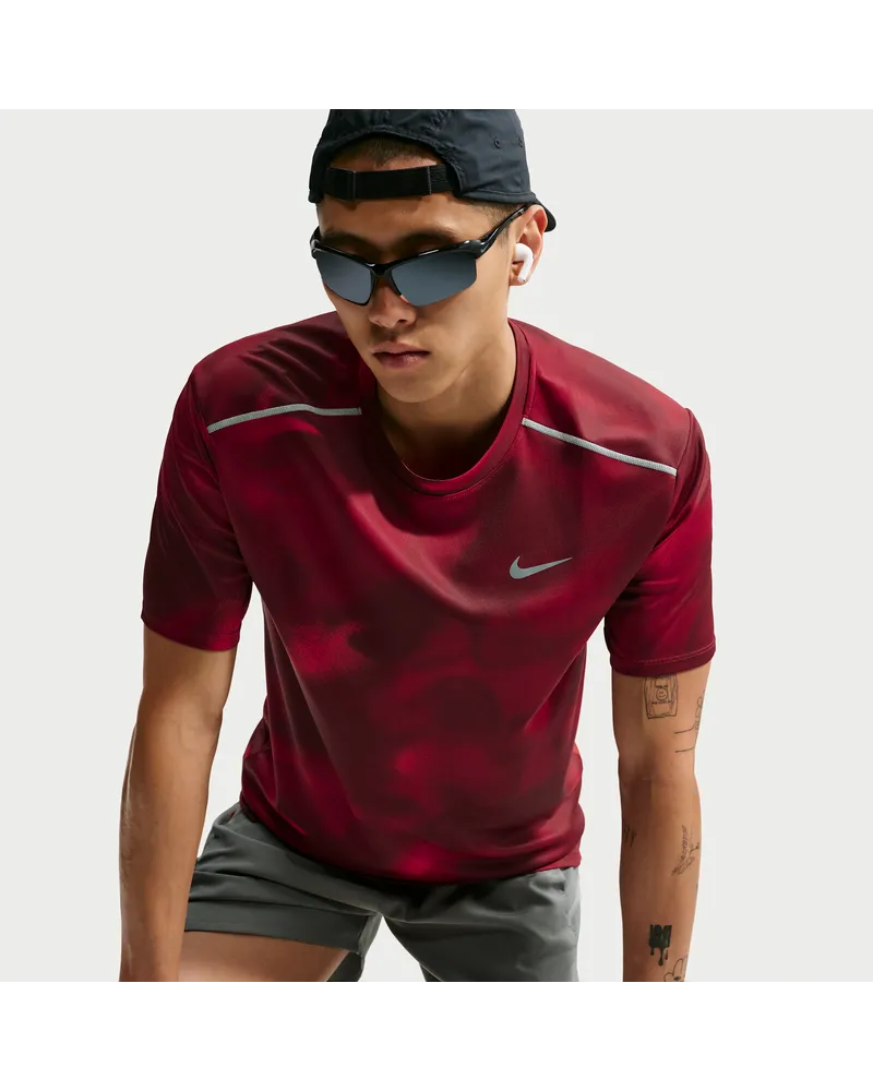 Nike Miler Dri-FIT Kurzarm-Laufoberteil für Herren - Rot Rot