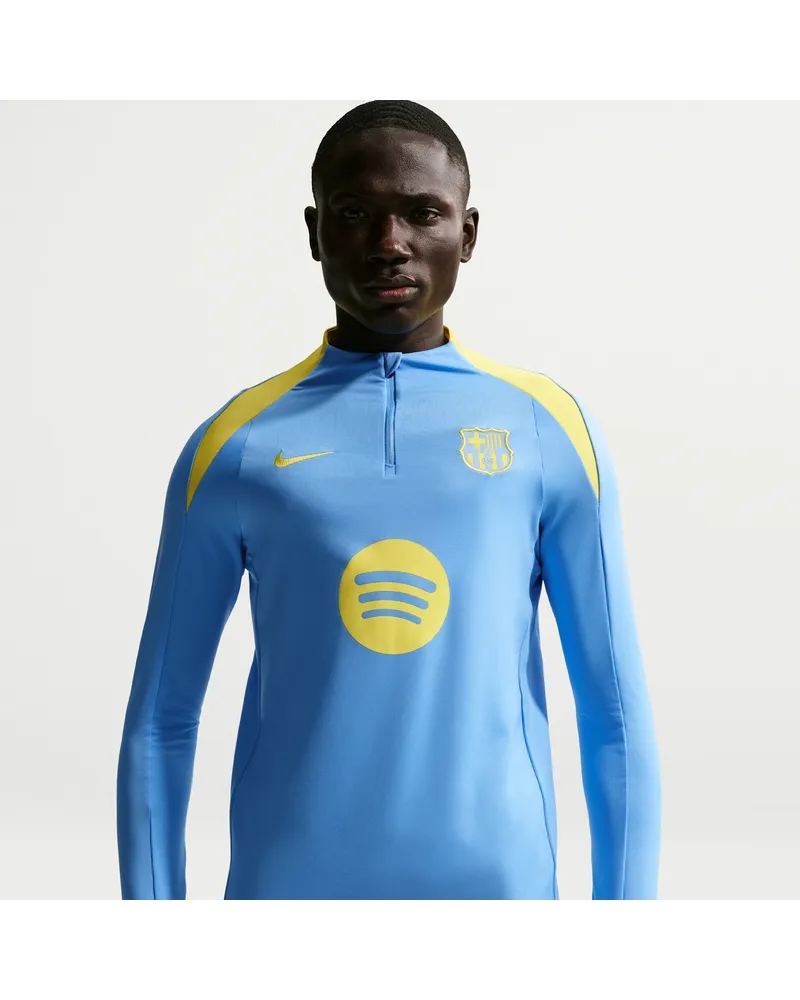 Nike FC Barcelona Strike Fourth  Dri-FIT Fußball-Drill-Oberteil aus Strickmaterial (Herren) - Blau Blau