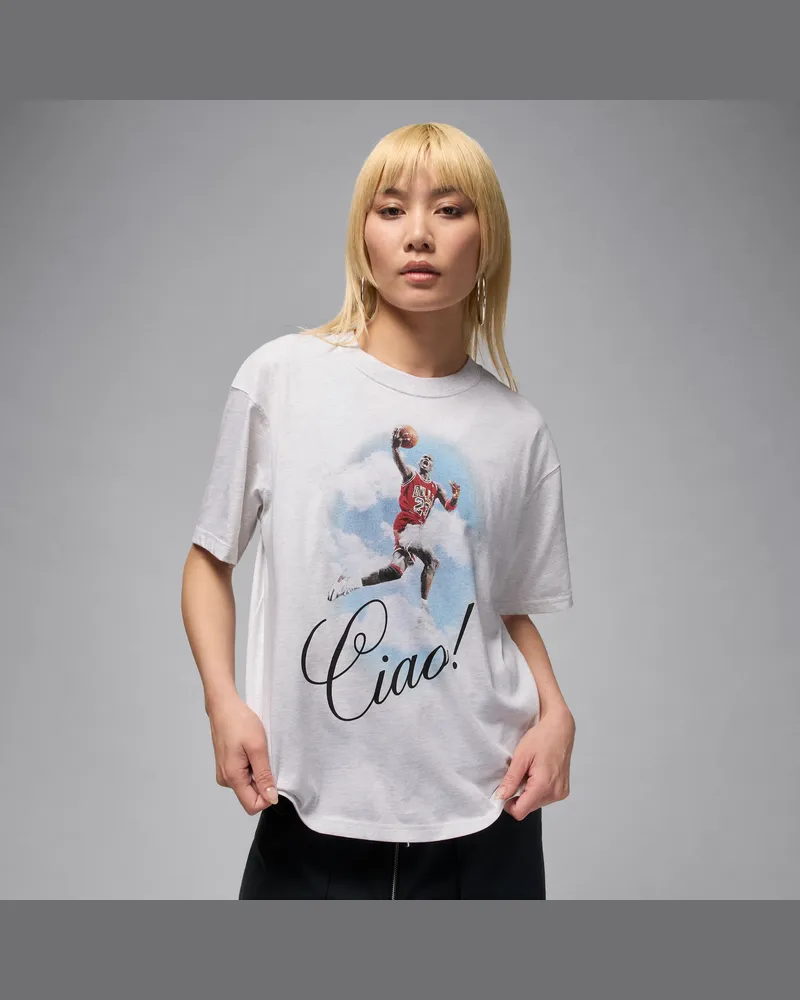 Jordan Flight T-Shirt mit Grafik für Damen - Braun Braun
