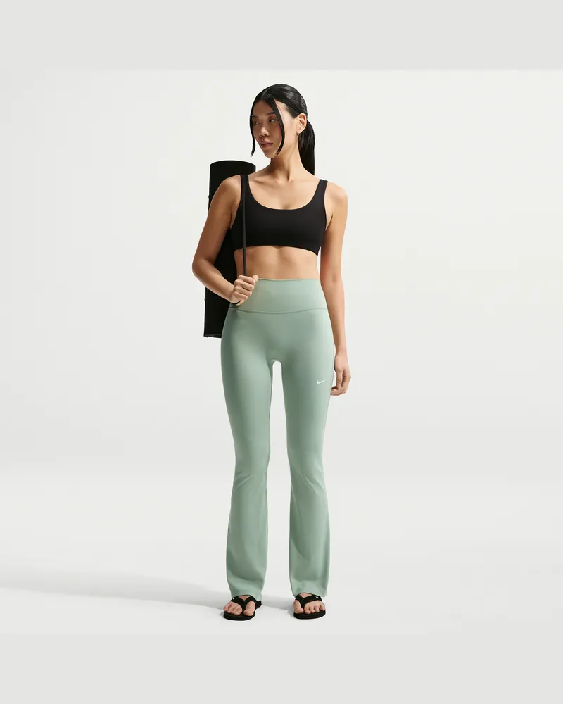 Nike One Leggings mit hohem Bund und ausgestelltem Bein (Damen) - Grün Grün