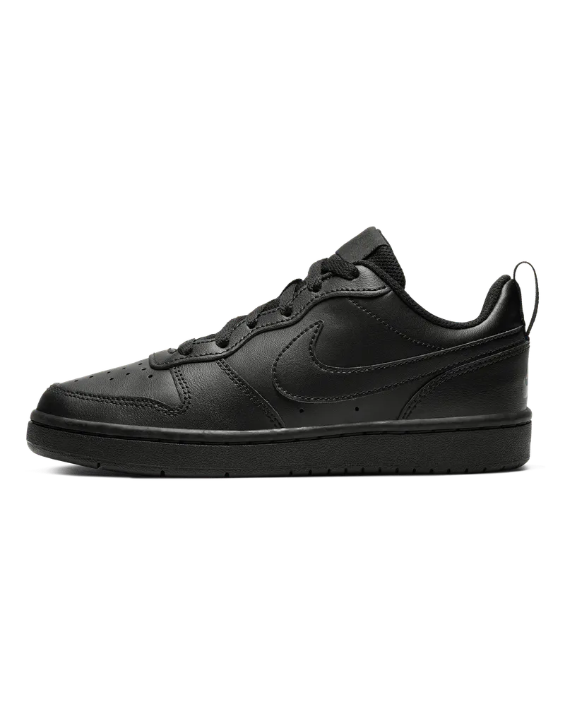 Nike Court Borough Low 2 Schuh für ältere Kinder - Schwarz Schwarz