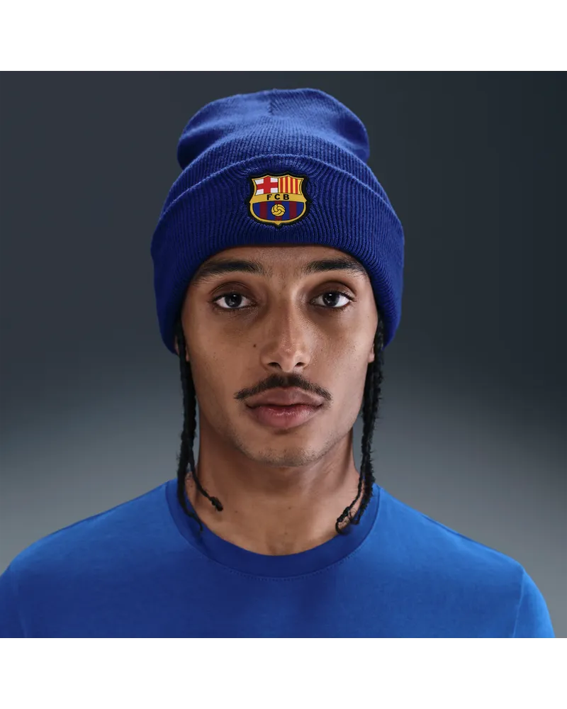 Nike FC Barcelona  Dry-FIT Peak Beanie - Blau Blau