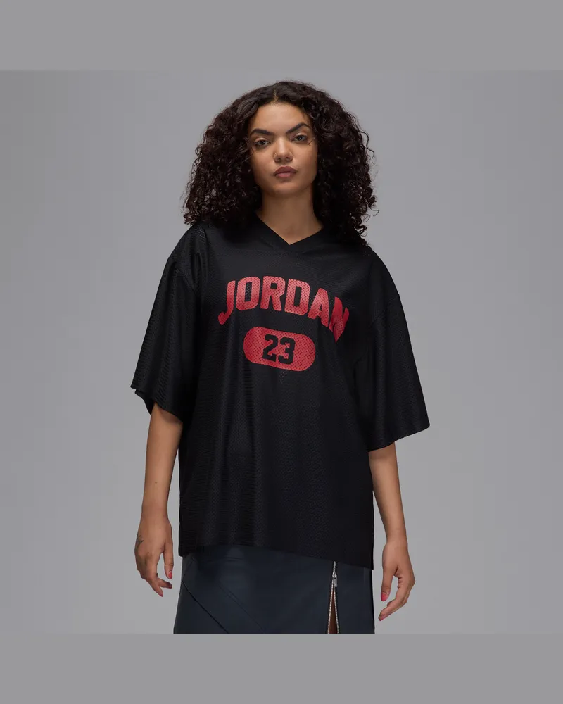 Jordan Brooklyn Mesh-Trikot (Damen) - Schwarz Schwarz