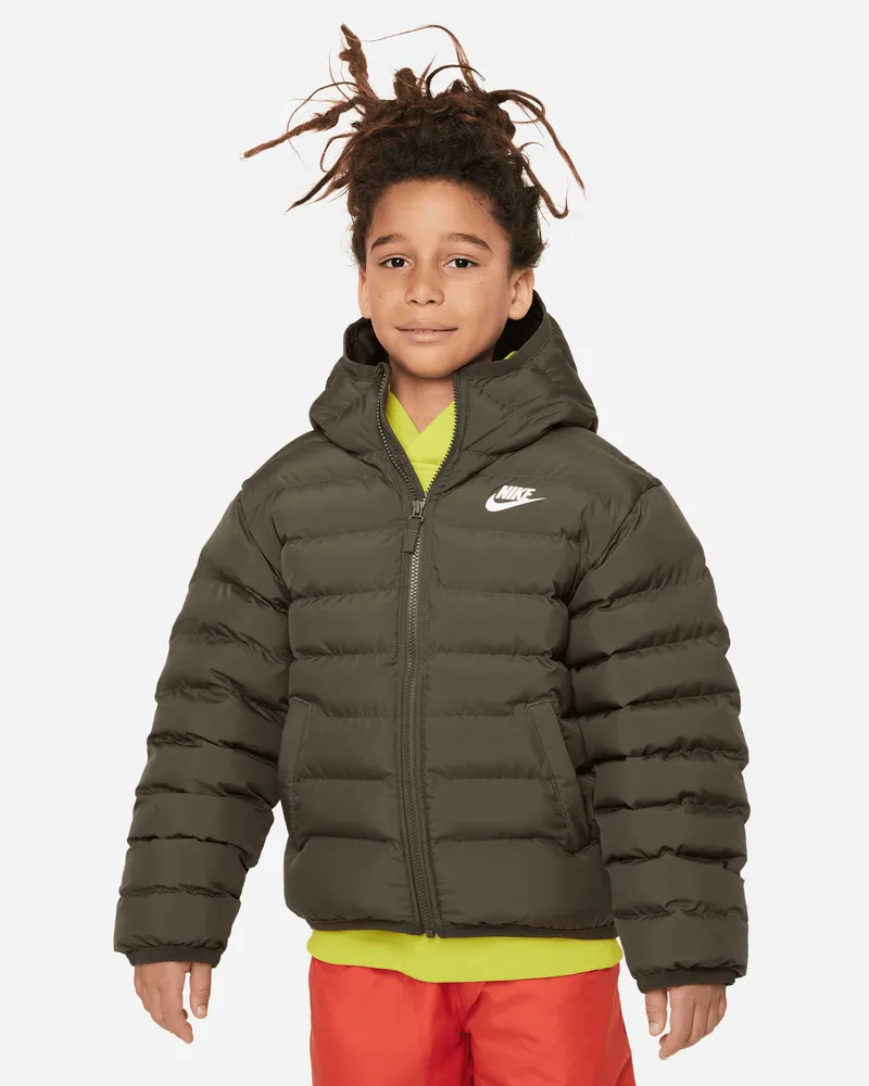 Nike Lightweight Synthetic Fill lockere Jacke mit Kapuze für ältere Kinder - Grün Grün