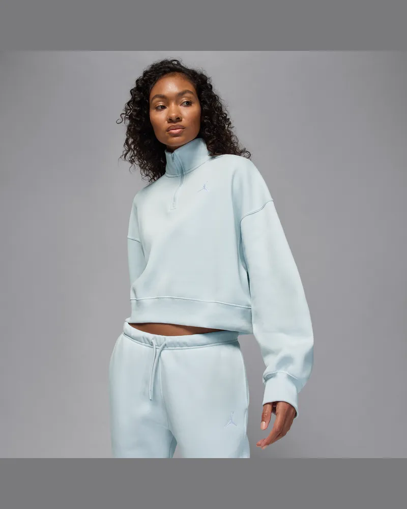 Jordan Brooklyn Fleece Oberteil mit Viertelreißverschluss (Damen) - Grau Grau