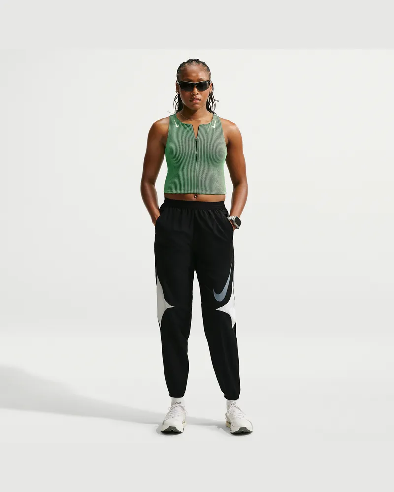 Nike Swoosh Dri-FIT Laufhose (Damen) - Schwarz Schwarz