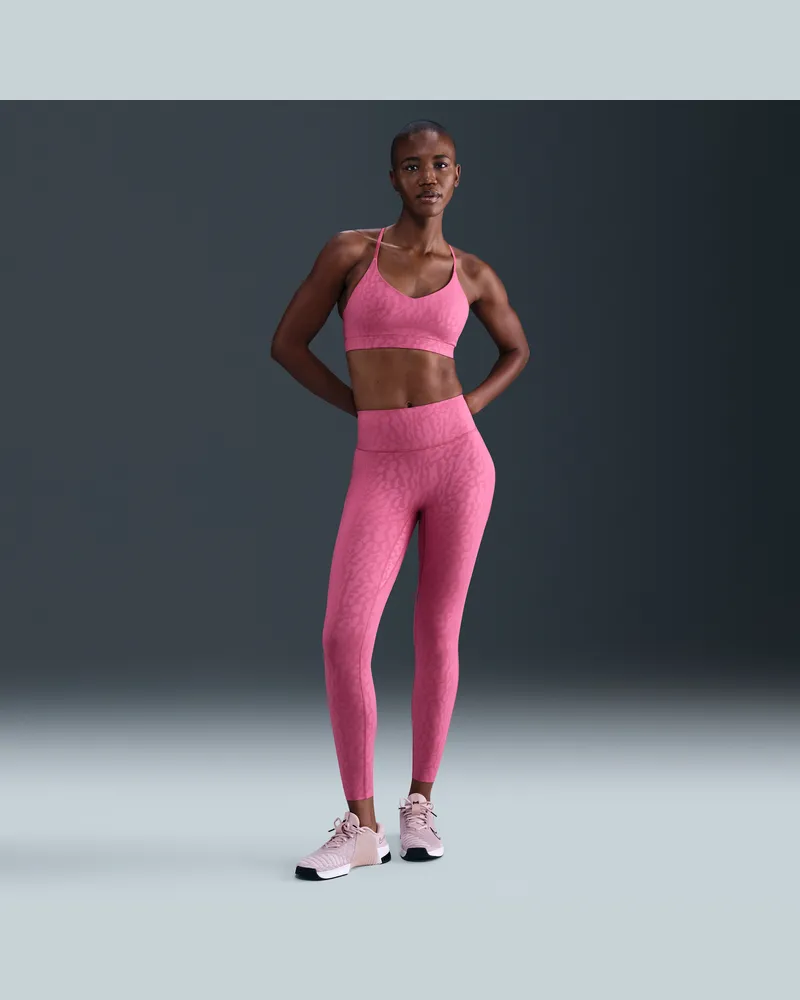 Nike Universa 7/8-Leggings mit hohem Bund und Print, ohne Frontnaht (Damen) - Lila Lila
