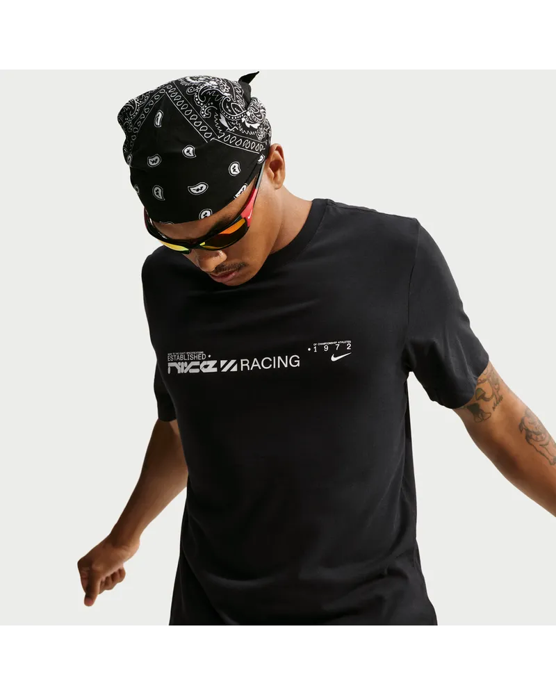 Nike Dri-FIT Lauf-T-Shirt mit Grafik (Herren) - Schwarz Schwarz