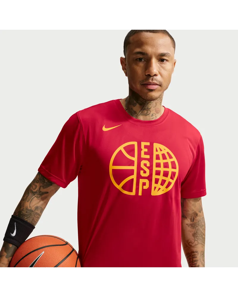 Nike Spanien Practice  Dri-FIT Basketball-T-Shirt (Herren) - Rot Rot